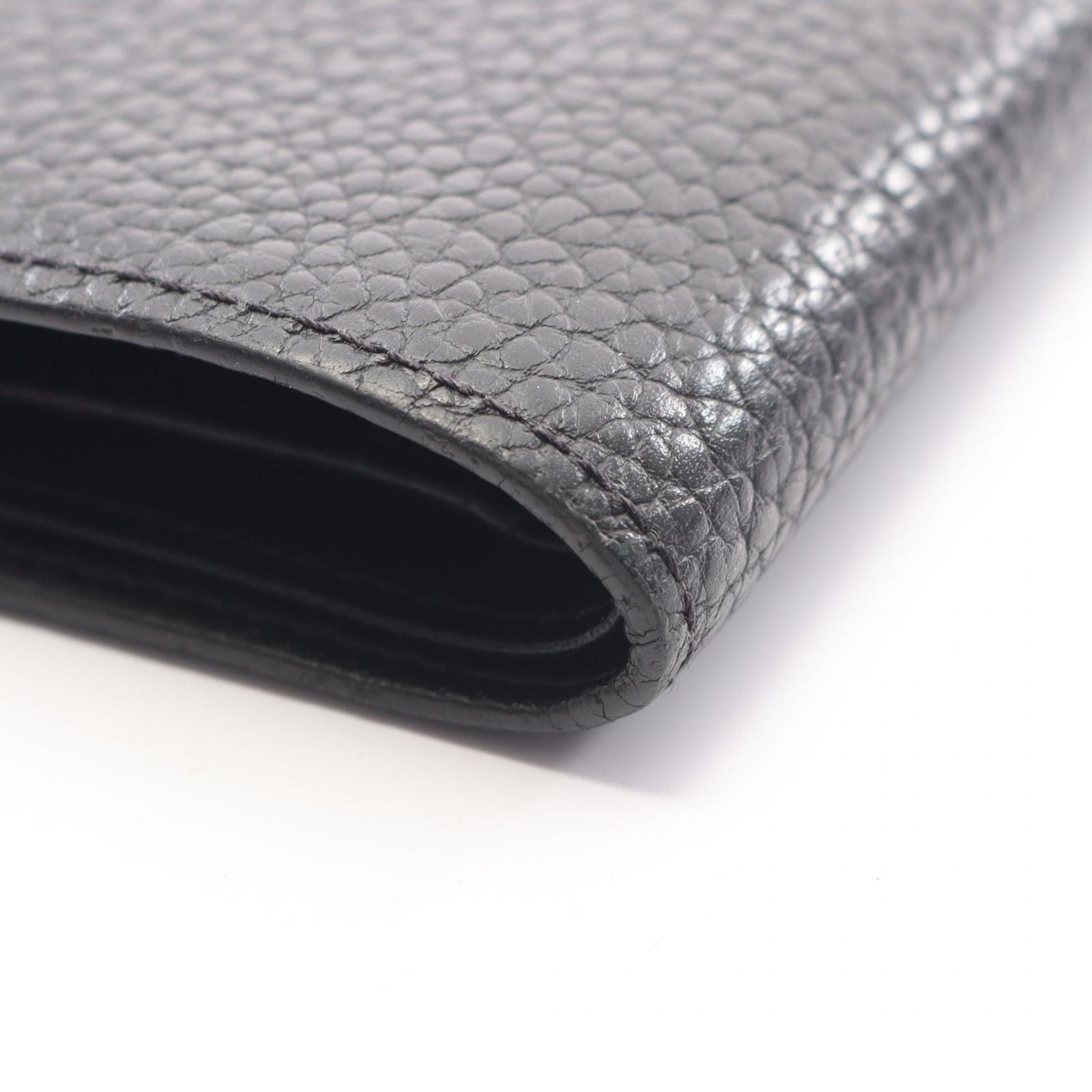 Louis Vuitton Bifold Wallet Portefeuille Multiple Noir Leather — view 8
