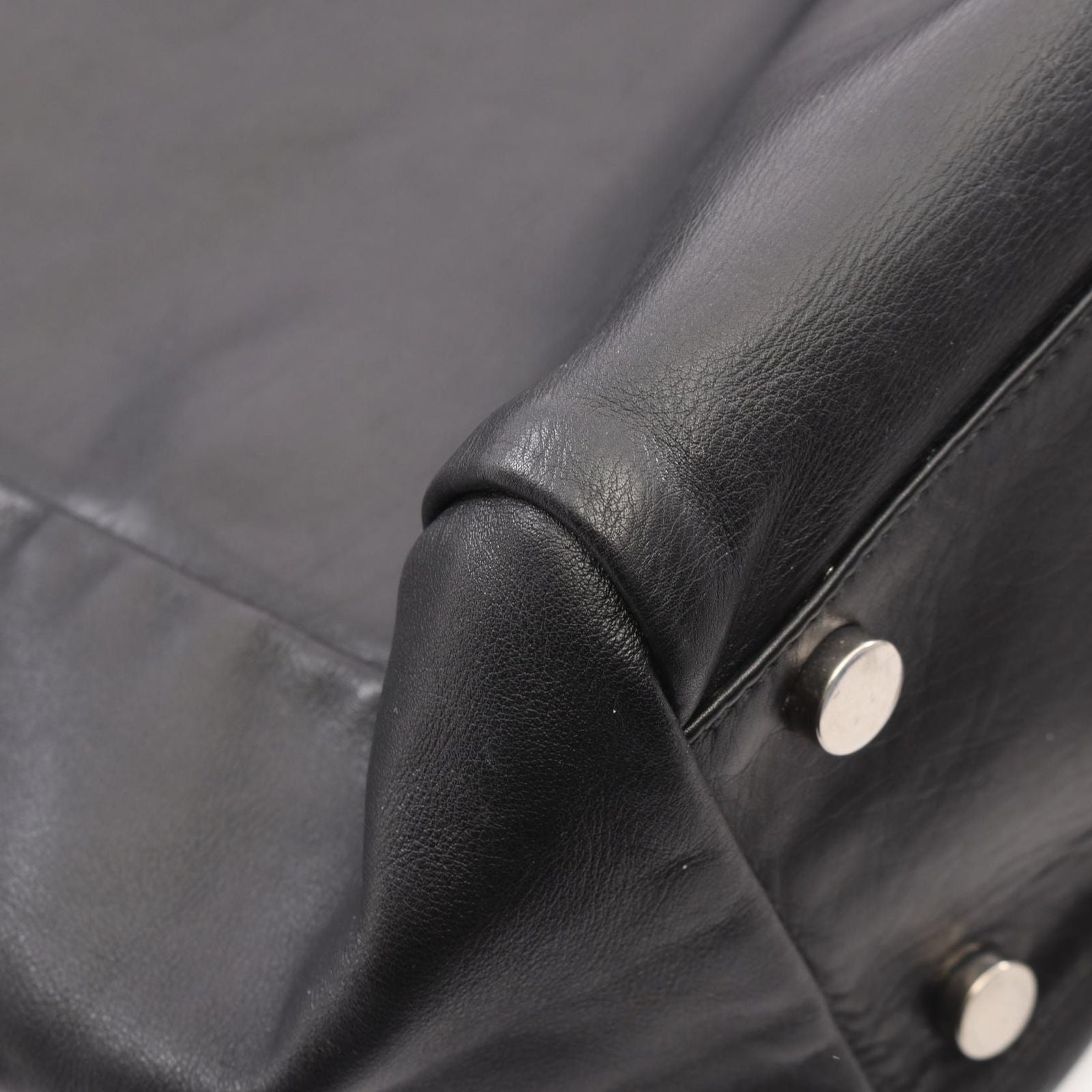 Saint Laurent Paris Tote Logo Black Leather — view 5