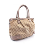 Gucci Handbag Ski GG Canvas 2-Way Beige Gray Ski Diamante Hand — view 2