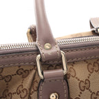 Gucci Handbag Ski GG Canvas 2-Way Beige Gray Ski Diamante Hand — view 7