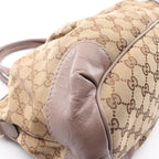 Gucci Handbag Ski GG Canvas 2-Way Beige Gray Ski Diamante Hand — view 9