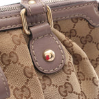 Gucci Handbag Ski GG Canvas 2-Way Beige Gray Ski Diamante Hand — view 5