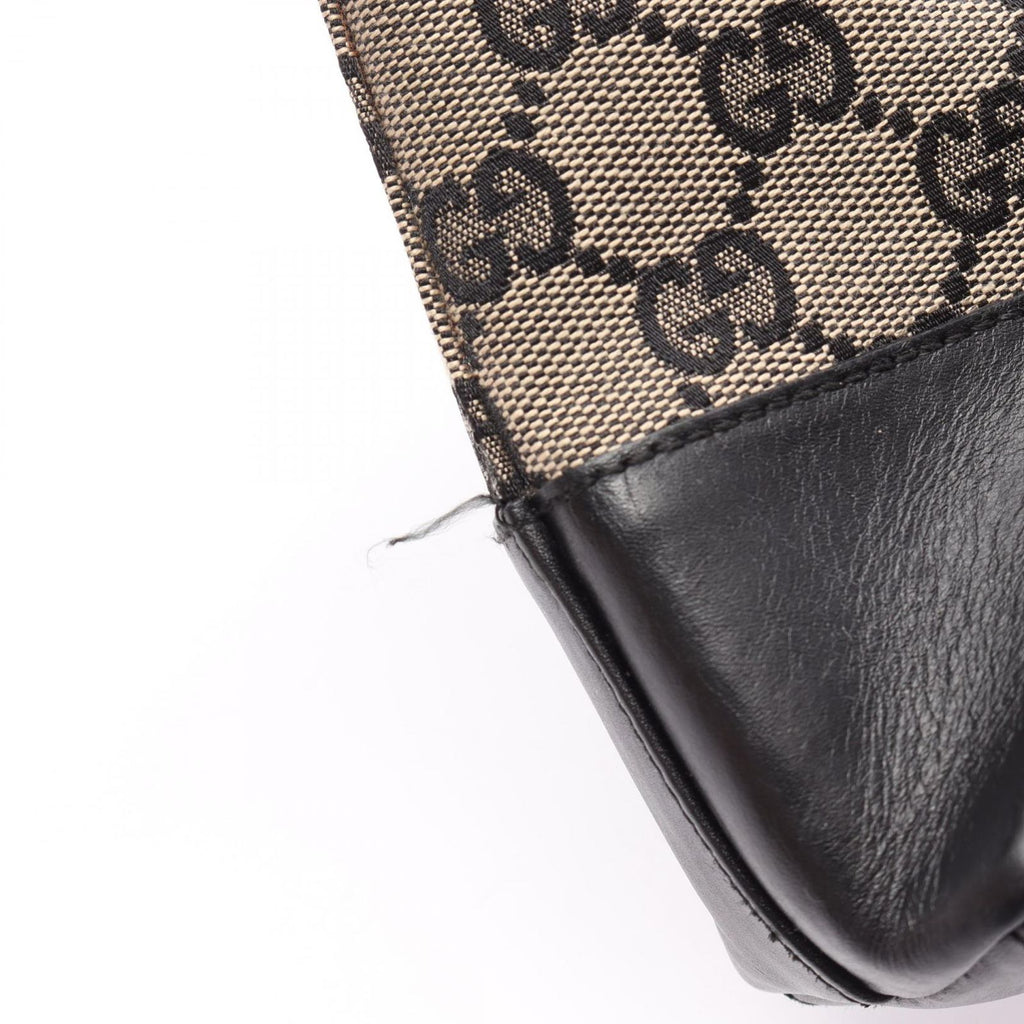 Gucci Shoulder Bag GG Canvas 001 Beige Black — view 8