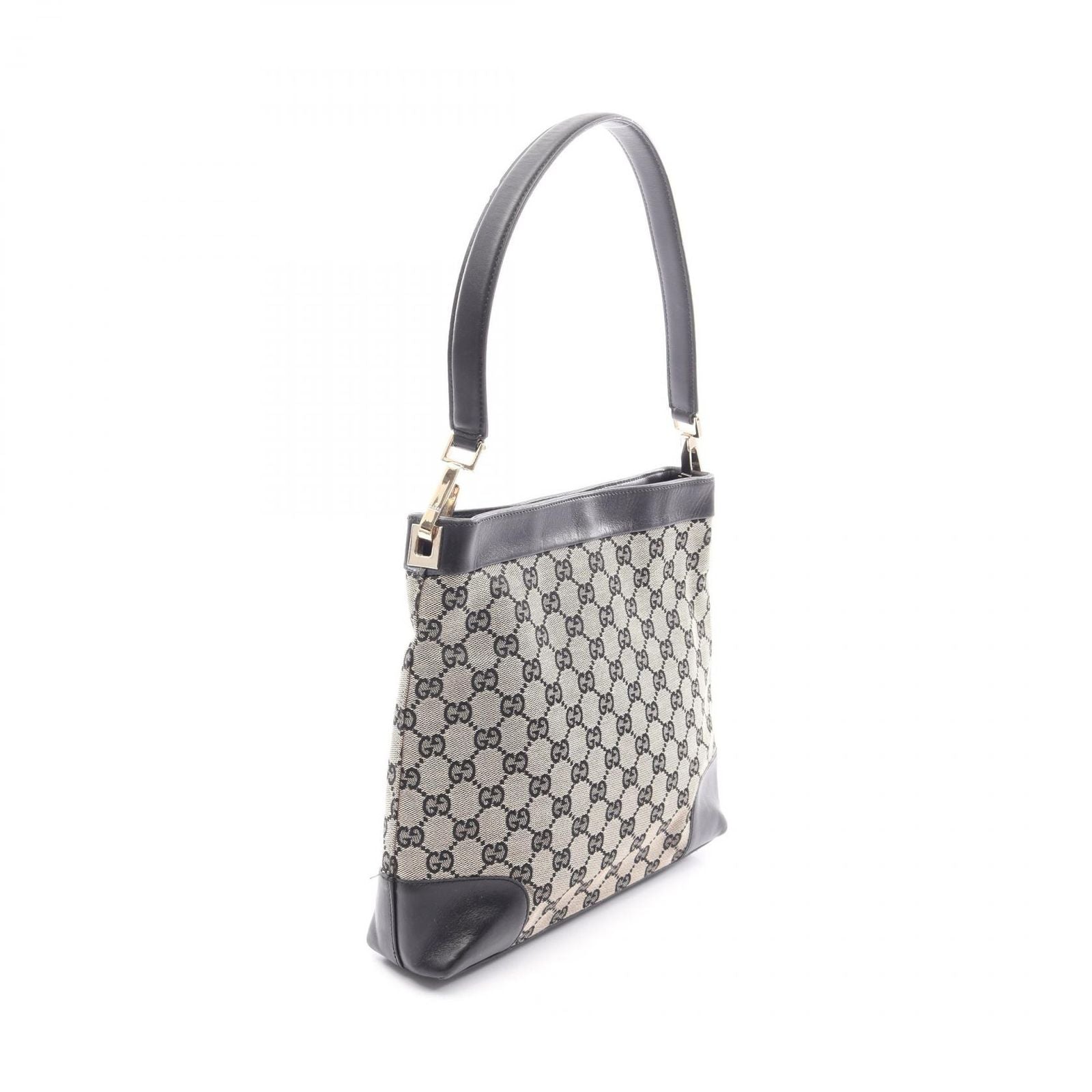Gucci Shoulder Bag GG Canvas 001 Beige Black — view 2