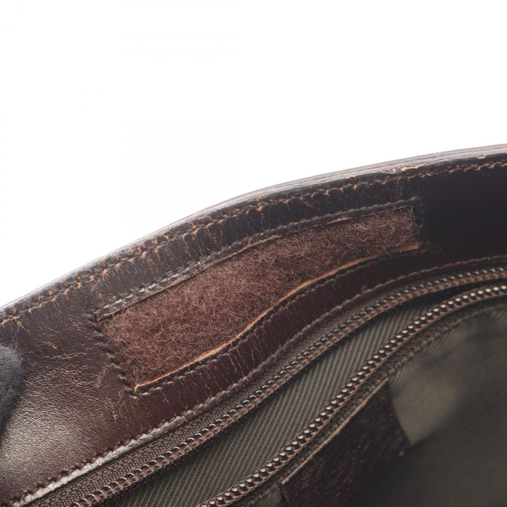 Gucci Shoulder Bag GG Supreme Beige Dark Brown Canvas Leather — view 5