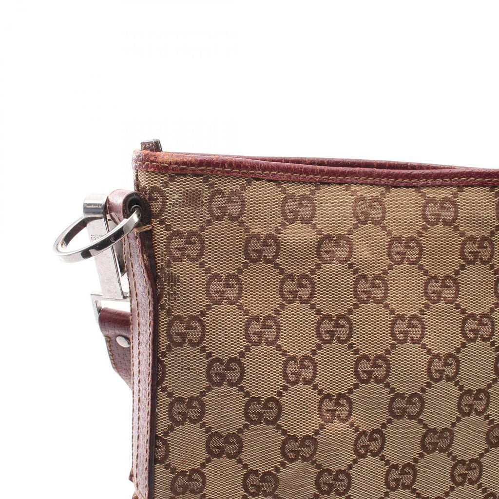 Gucci Shoulder Bag GG Canvas Beige Bordeaux — view 6