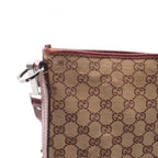 Gucci Shoulder Bag GG Canvas Beige Bordeaux — view 6