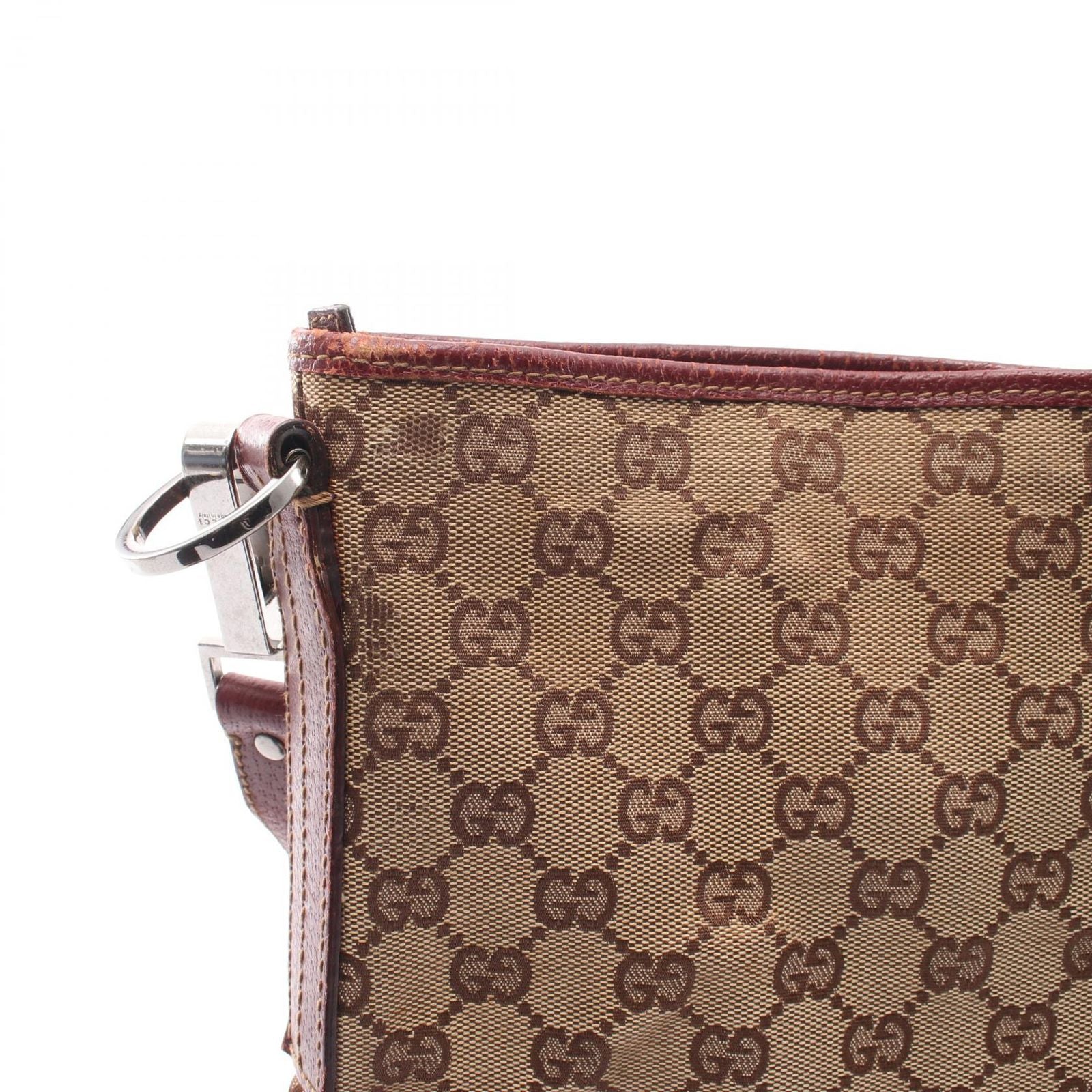Gucci Shoulder Bag GG Canvas Beige Bordeaux — view 6