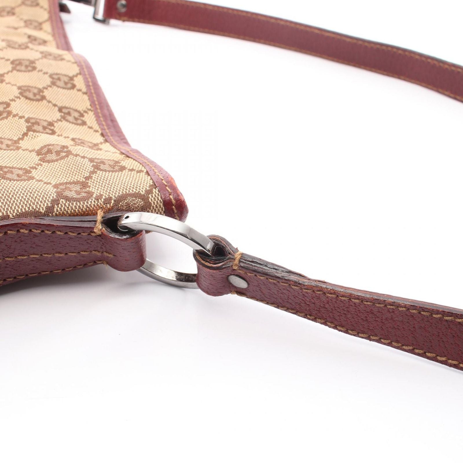 Gucci Shoulder Bag GG Canvas Beige Bordeaux — view 9