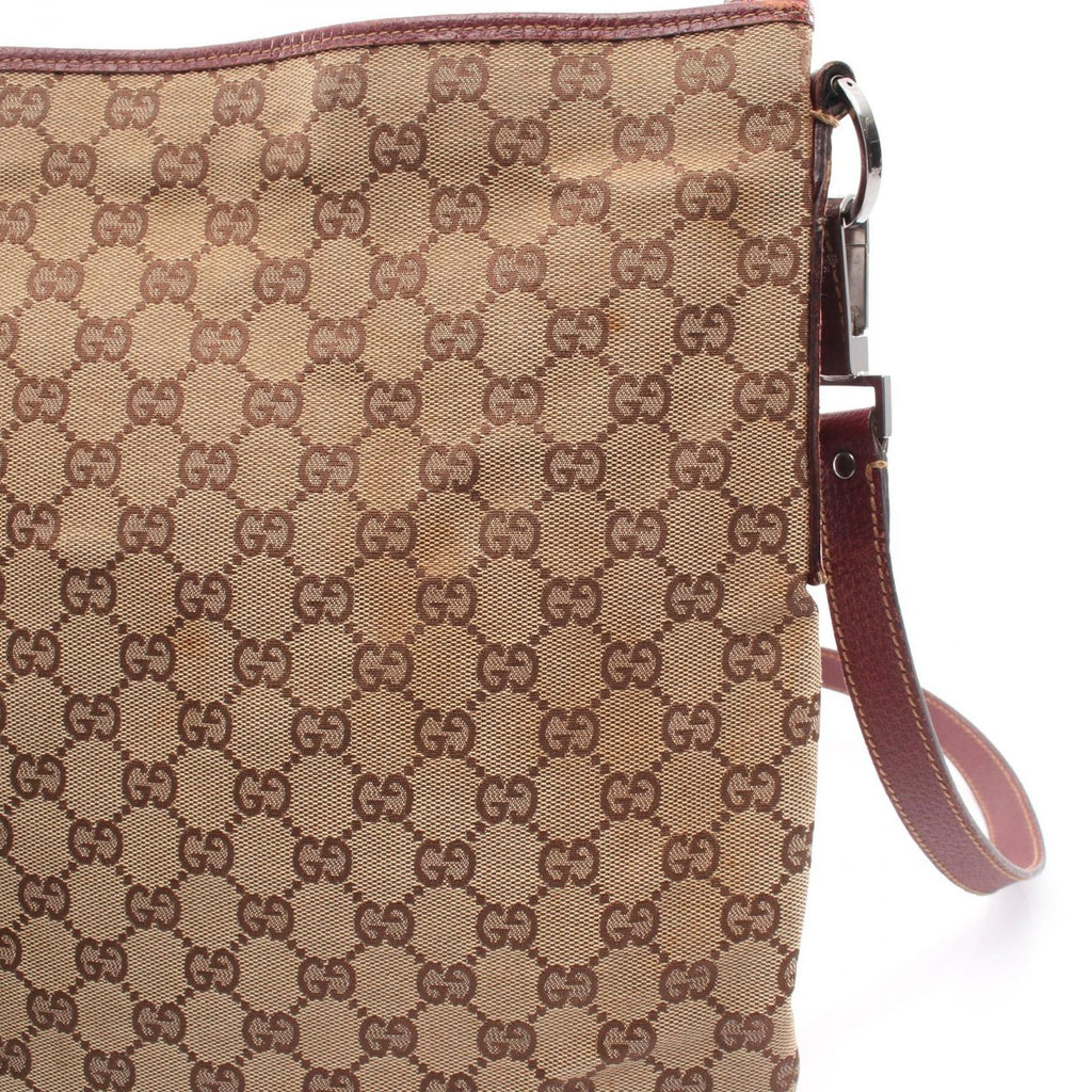 Gucci Shoulder Bag GG Canvas Beige Bordeaux — view 5