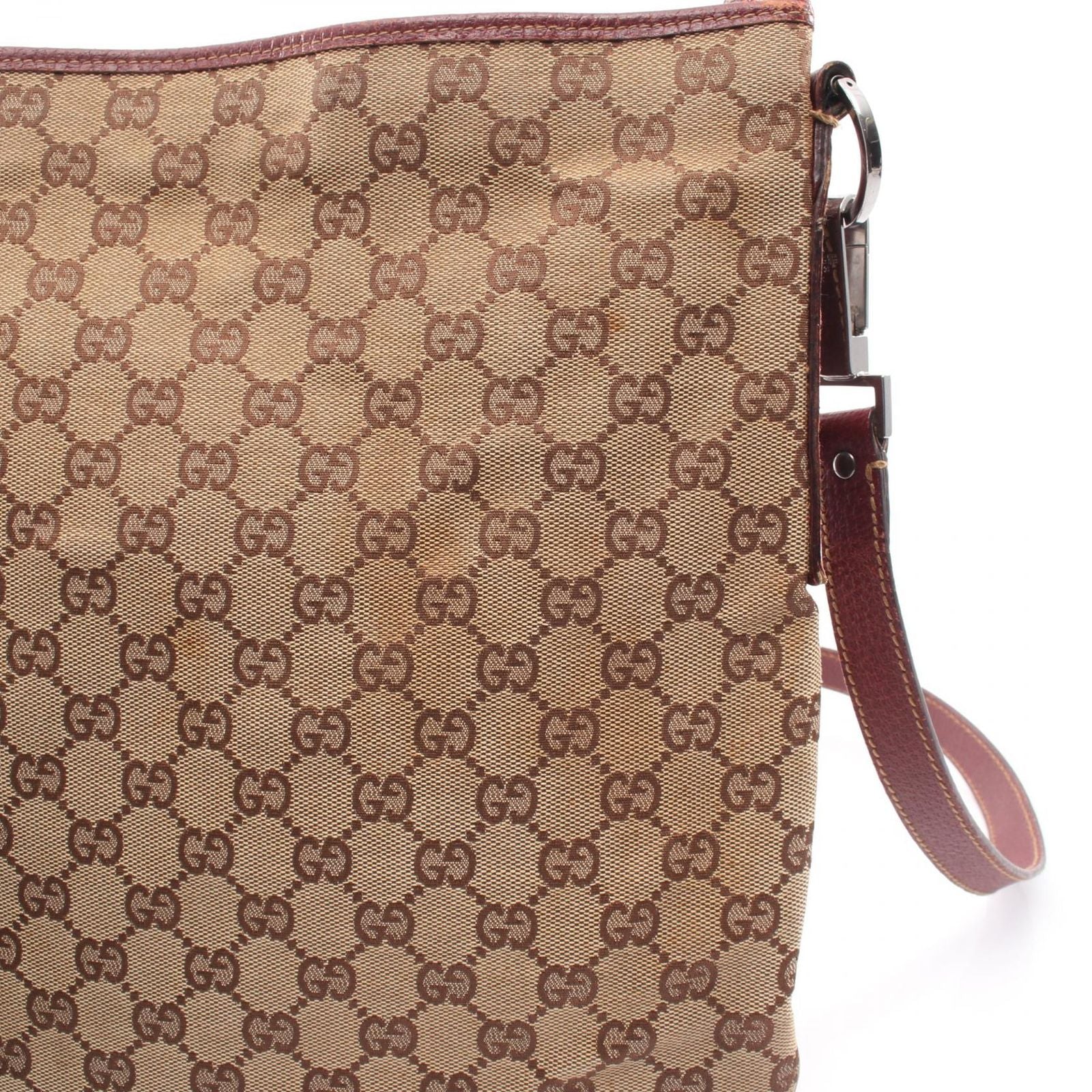 Gucci Shoulder Bag GG Canvas Beige Bordeaux — view 5