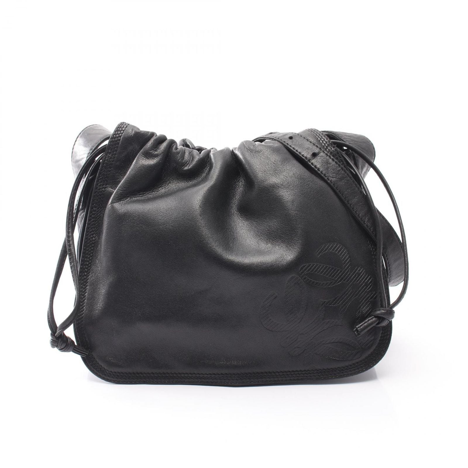 Loewe Shoulder Bag Anagram Black Leather