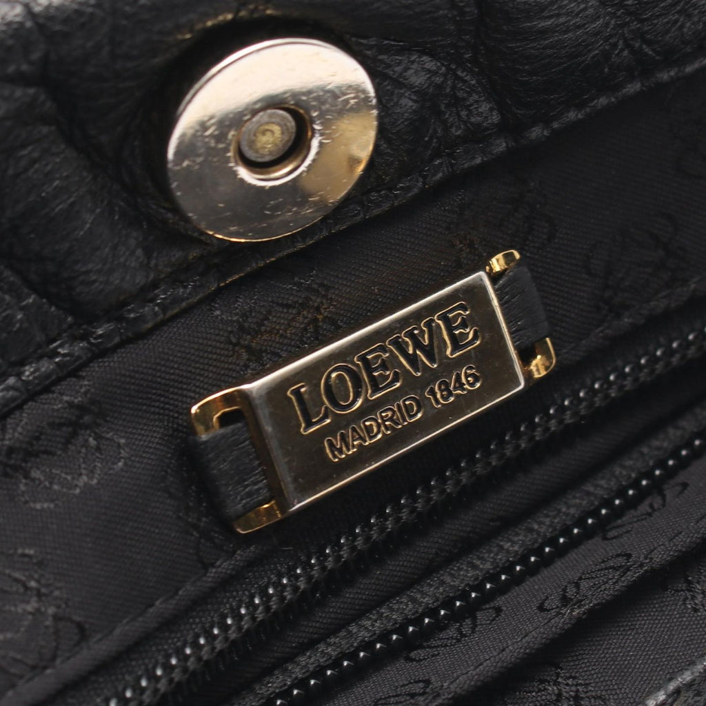 Loewe Shoulder Bag Anagram Black Leather — view 4