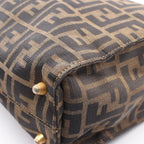 Fendi Tote Zucca Brown Dark Canvas Leather — view 8