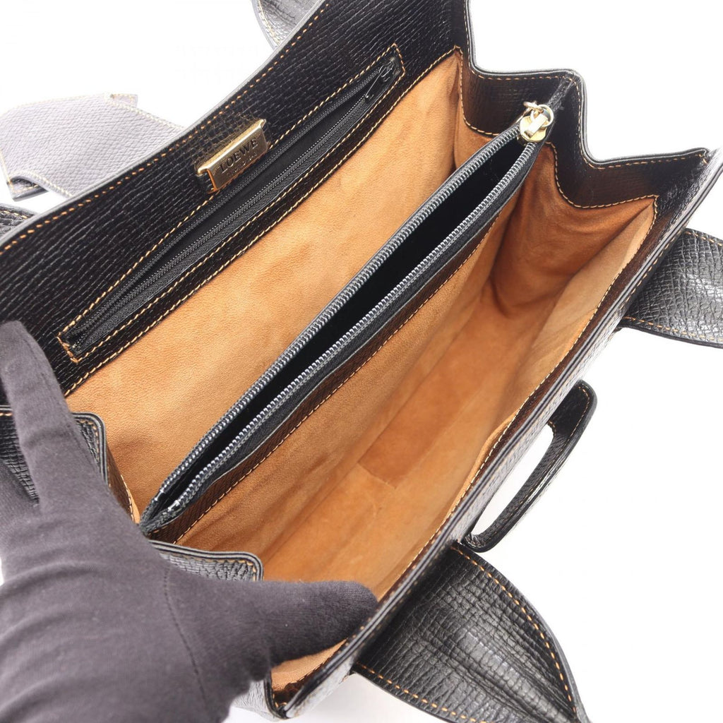 Loewe Shoulder Bag Barcelona Black Leather Hand — view 3