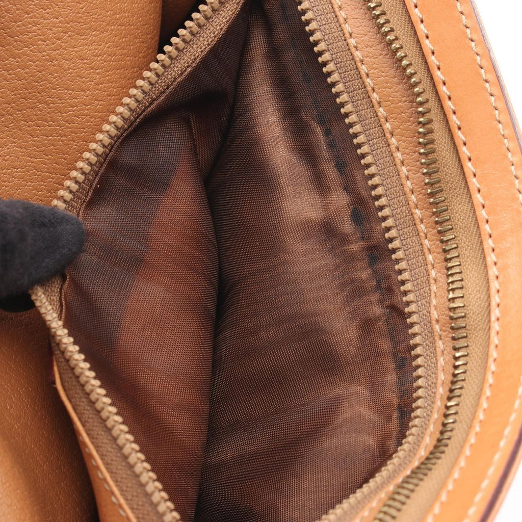 Celine Clutch Macadam Beige Brown Canvas Leather Second — view 7