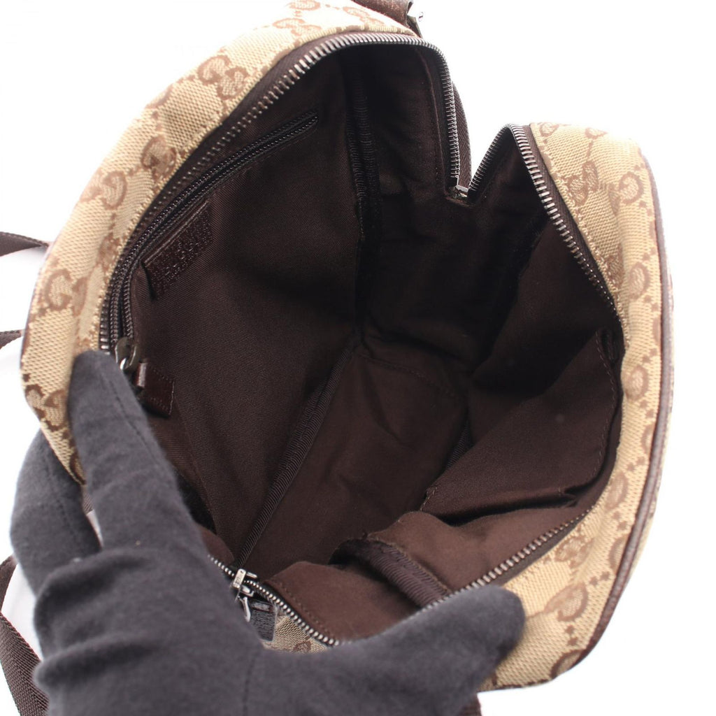 Gucci Shoulder Bag GG Canvas Beige Dark Brown — view 3