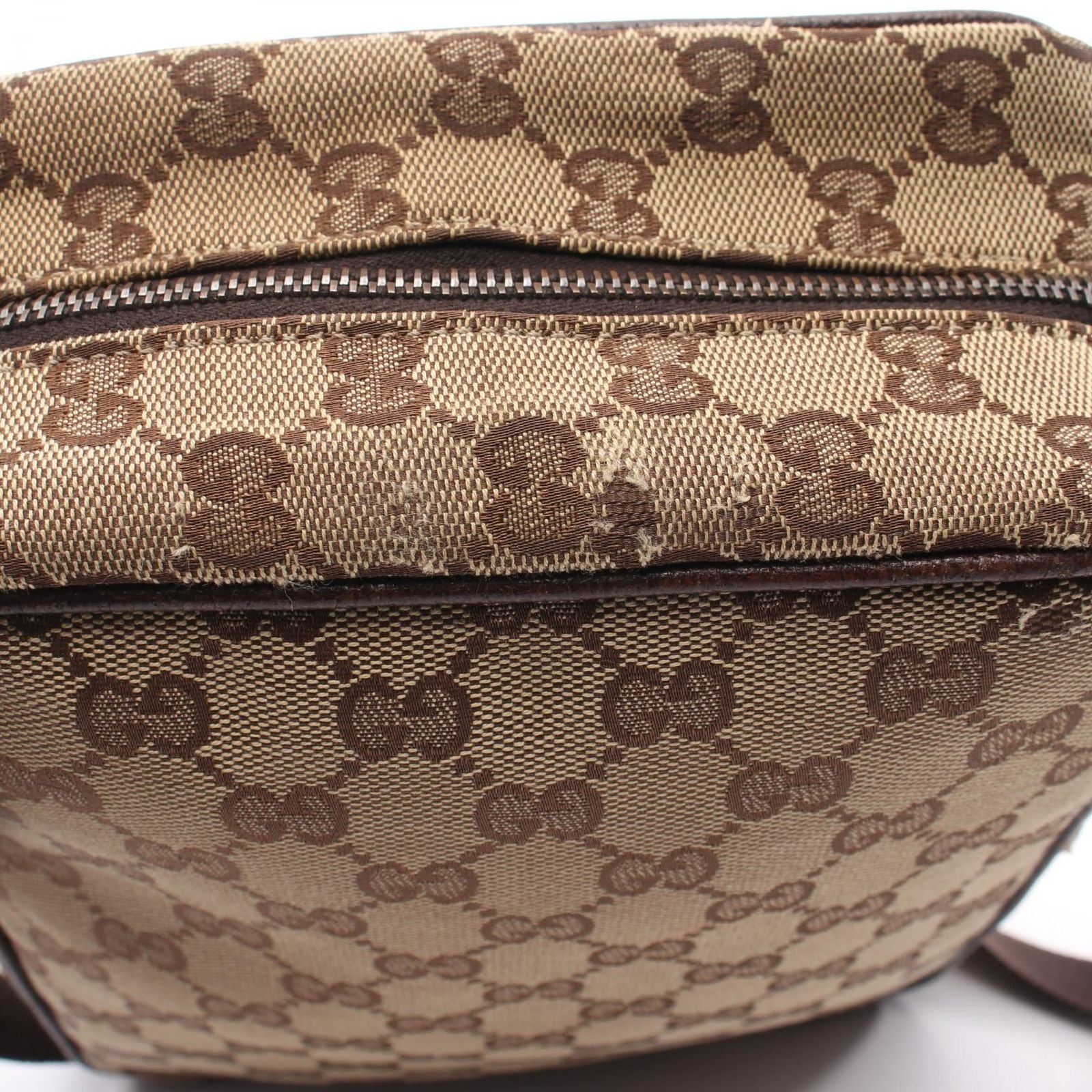 Gucci Shoulder Bag GG Canvas Beige Dark Brown — view 5