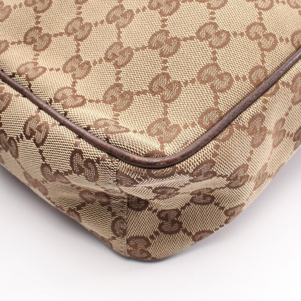 Gucci Shoulder Bag GG Canvas Beige Dark Brown — view 7