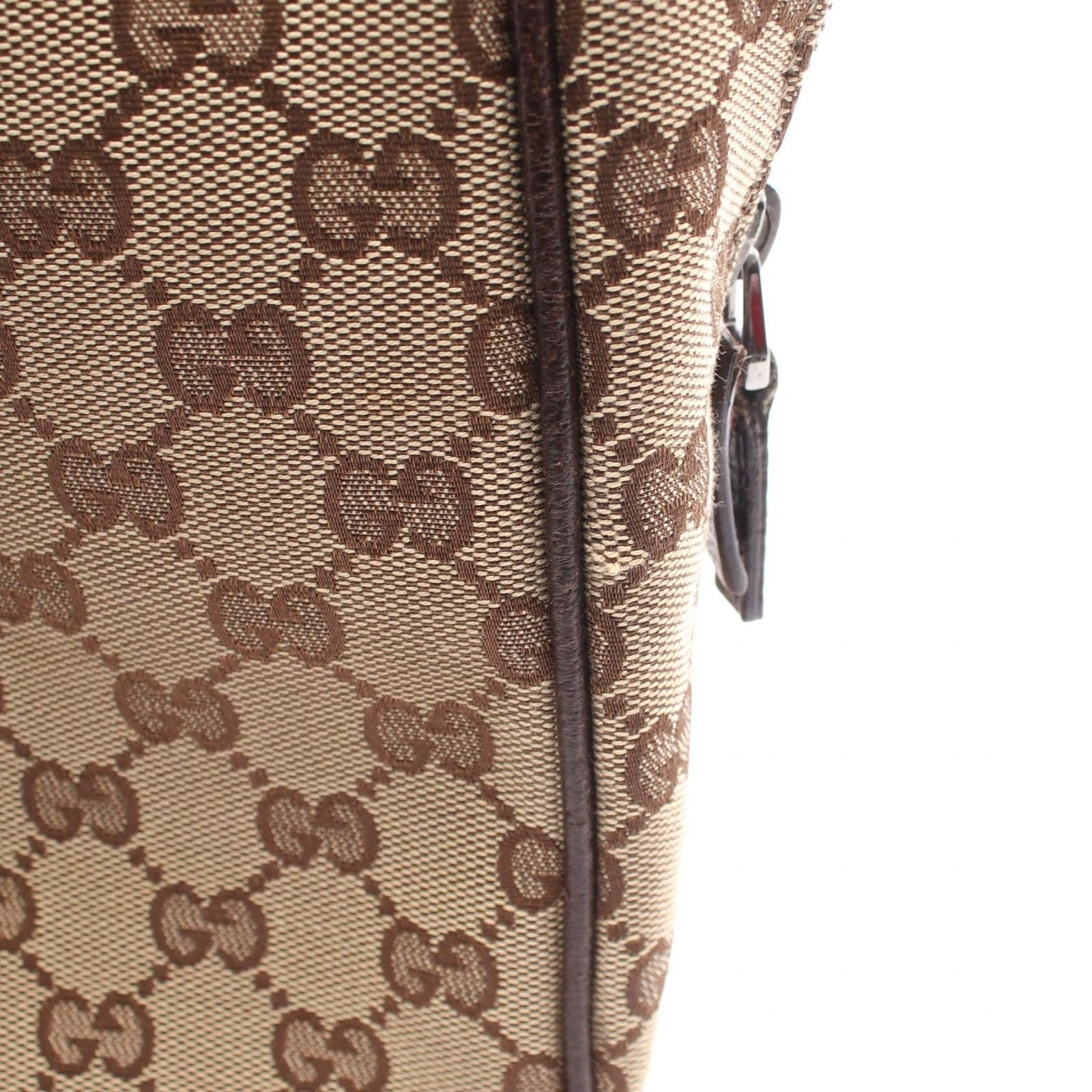 Gucci Shoulder Bag GG Canvas Beige Dark Brown — view 9