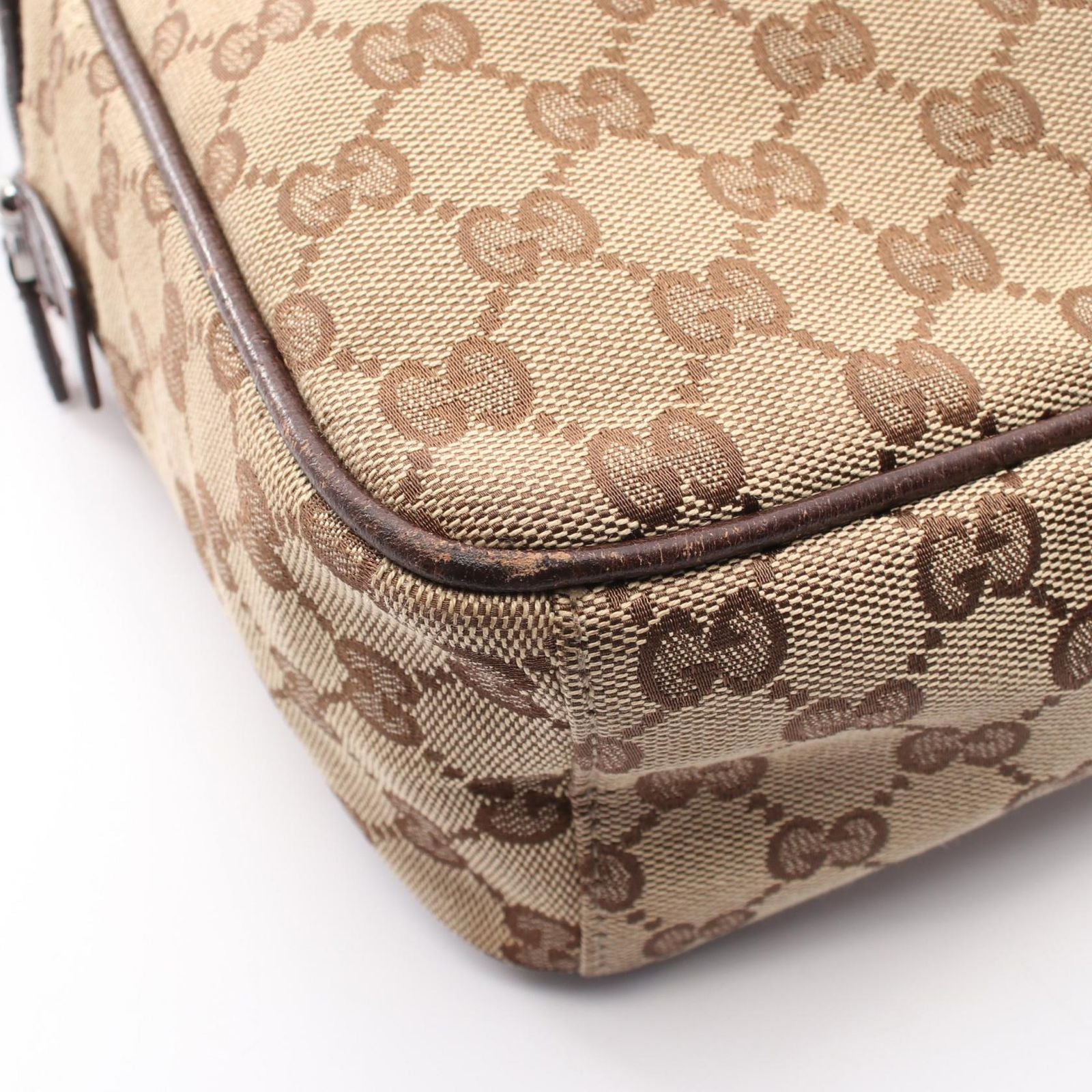 Gucci Shoulder Bag GG Canvas Beige Dark Brown — view 6