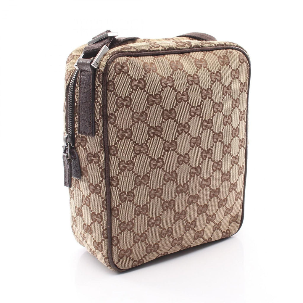 Gucci Shoulder Bag GG Canvas Beige Dark Brown — view 2