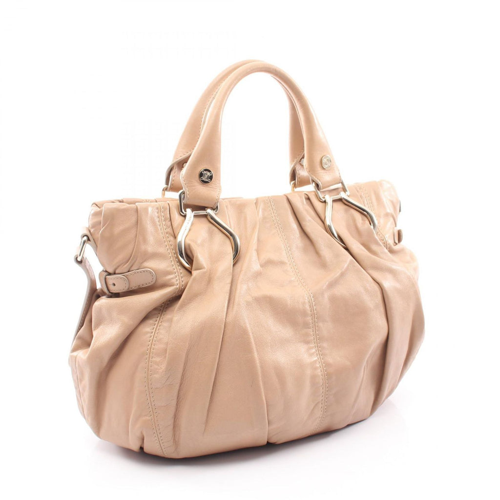 Celine Handbag Pillow Small 2-Way Beige Leather Shoulder — view 2