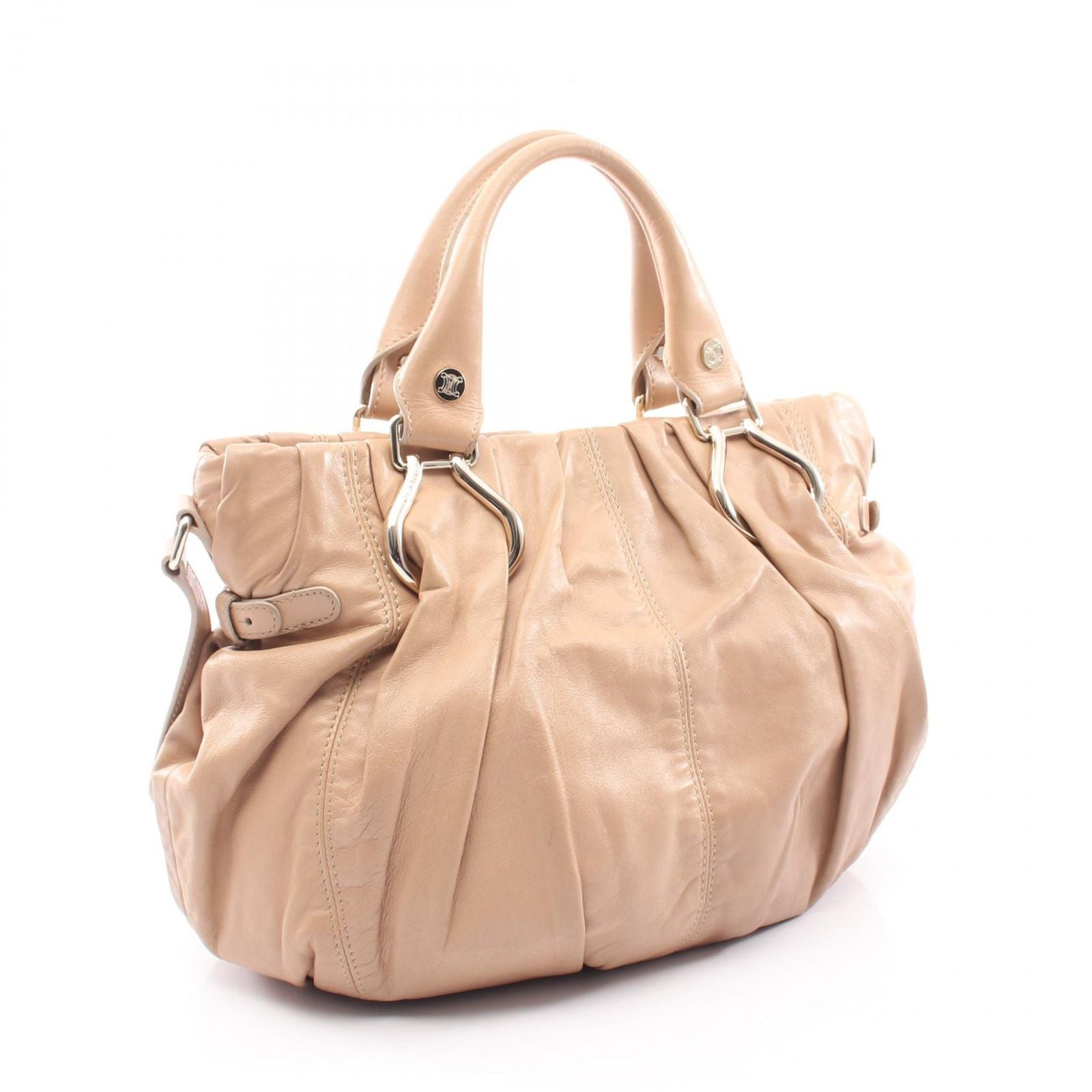 Celine Handbag Pillow Small 2-Way Beige Leather Shoulder — view 2
