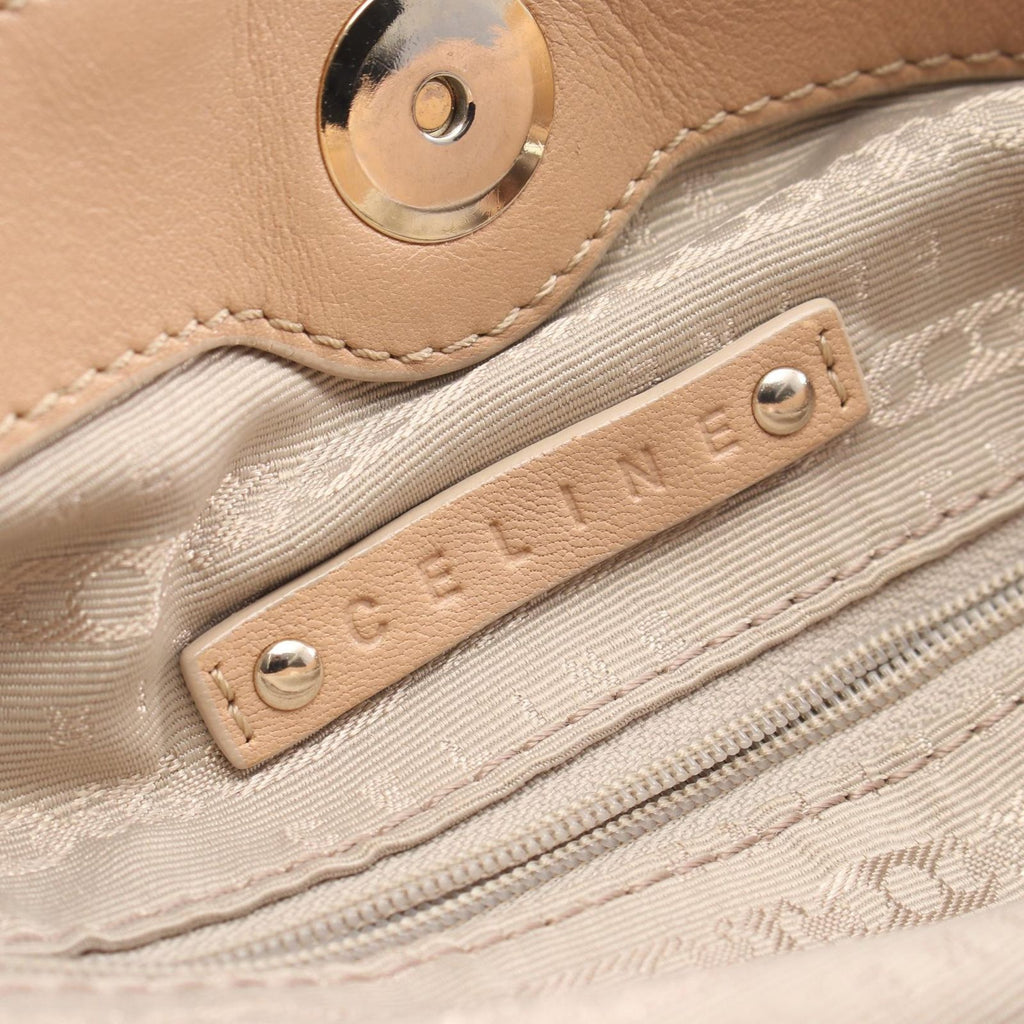 Celine Handbag Pillow Small 2-Way Beige Leather Shoulder — view 4