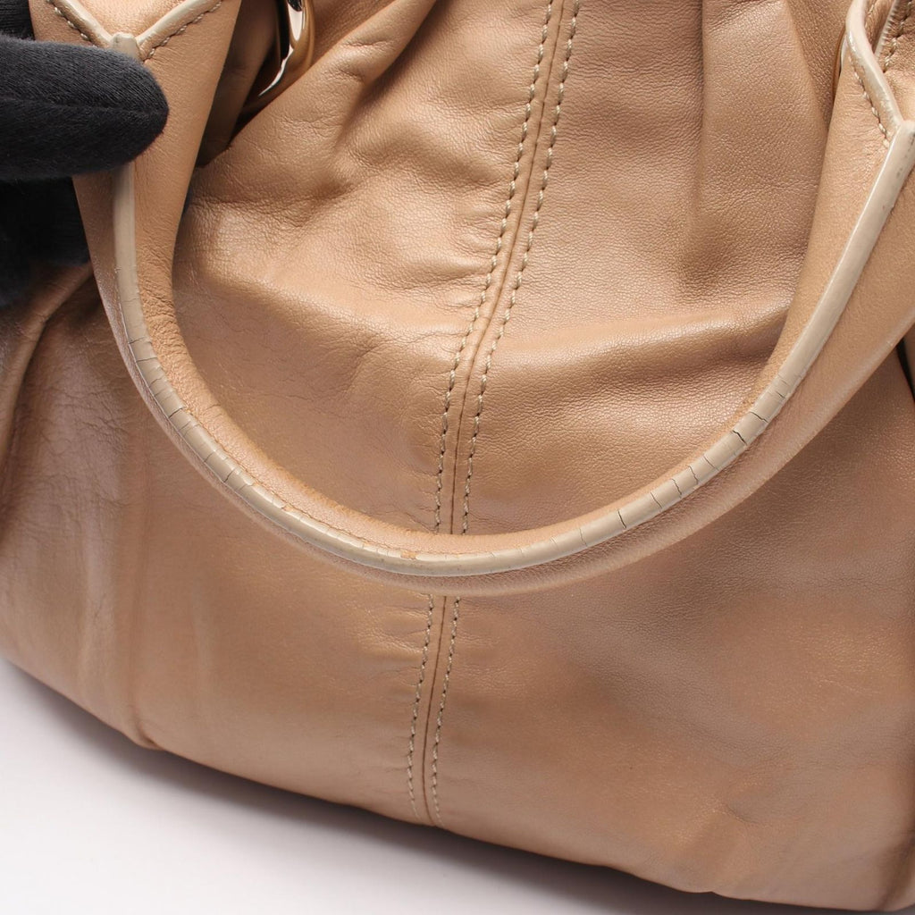 Celine Handbag Pillow Small 2-Way Beige Leather Shoulder — view 8