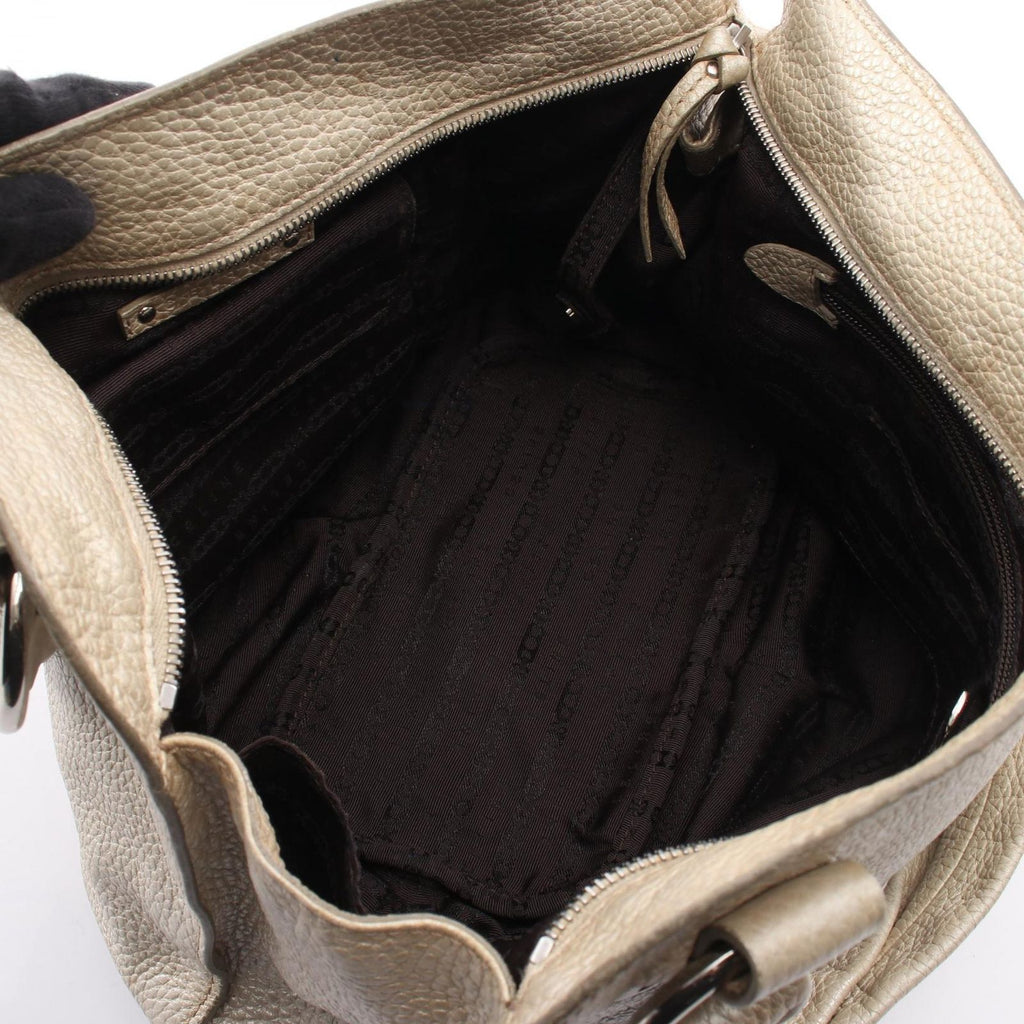 Celine Handbag Bittersweet Metallic Silver Leather Hand — view 3