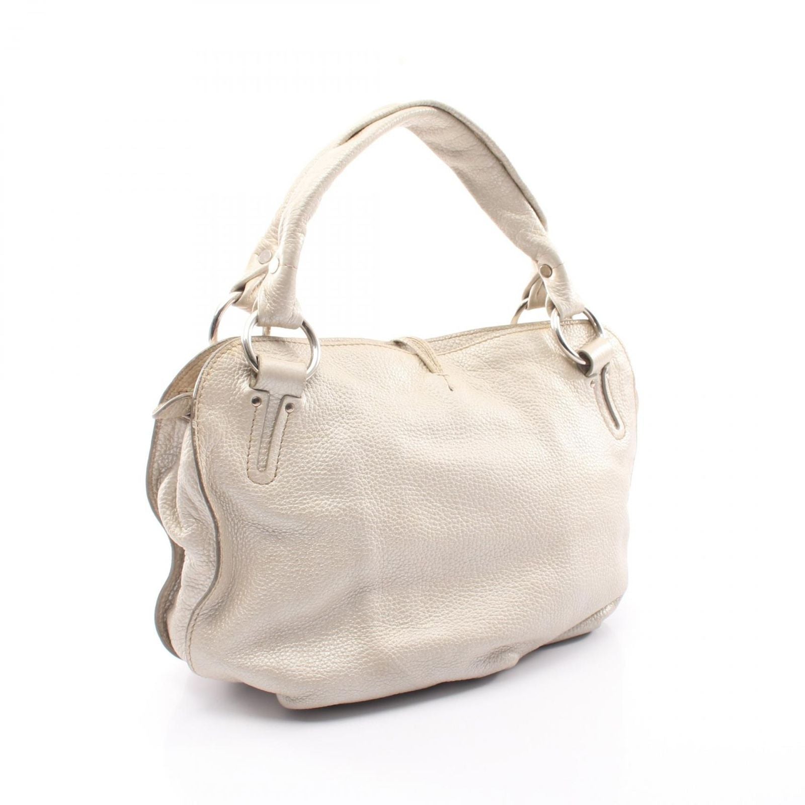 Celine Handbag Bittersweet Metallic Silver Leather Hand — view 2