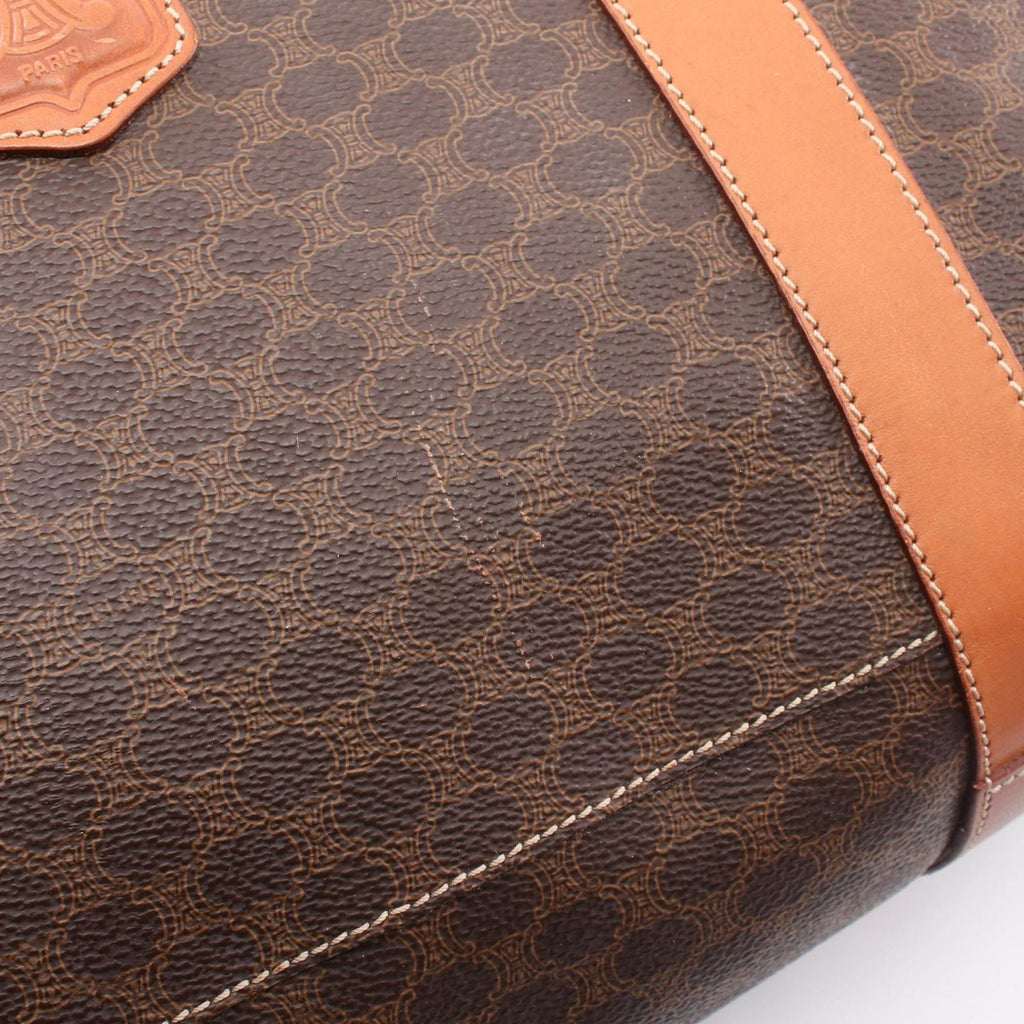 Celine Tote Macadam Brown Dark Canvas Leather — view 5