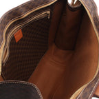 Celine Tote Macadam Brown Dark Canvas Leather — view 3