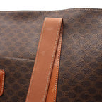Celine Tote Macadam Brown Dark Canvas Leather — view 8