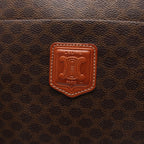 Celine Tote Macadam Brown Dark Canvas Leather — view 9