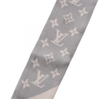 Louis Vuitton Scarf Bandeau BB Monogram Silhouette Gray Ribbon Silk — view 6