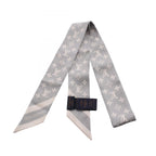 Louis Vuitton Scarf Bandeau BB Monogram Silhouette Gray Ribbon Silk