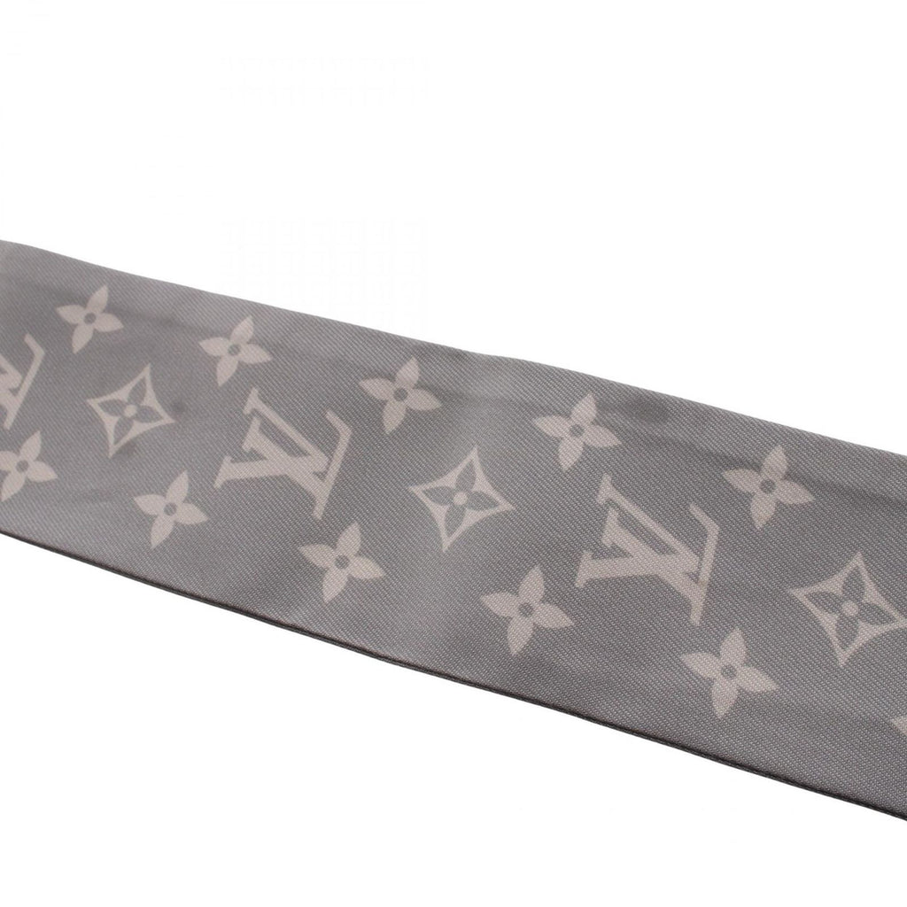 Louis Vuitton Scarf Bandeau BB Monogram Silhouette Gray Ribbon Silk — view 8