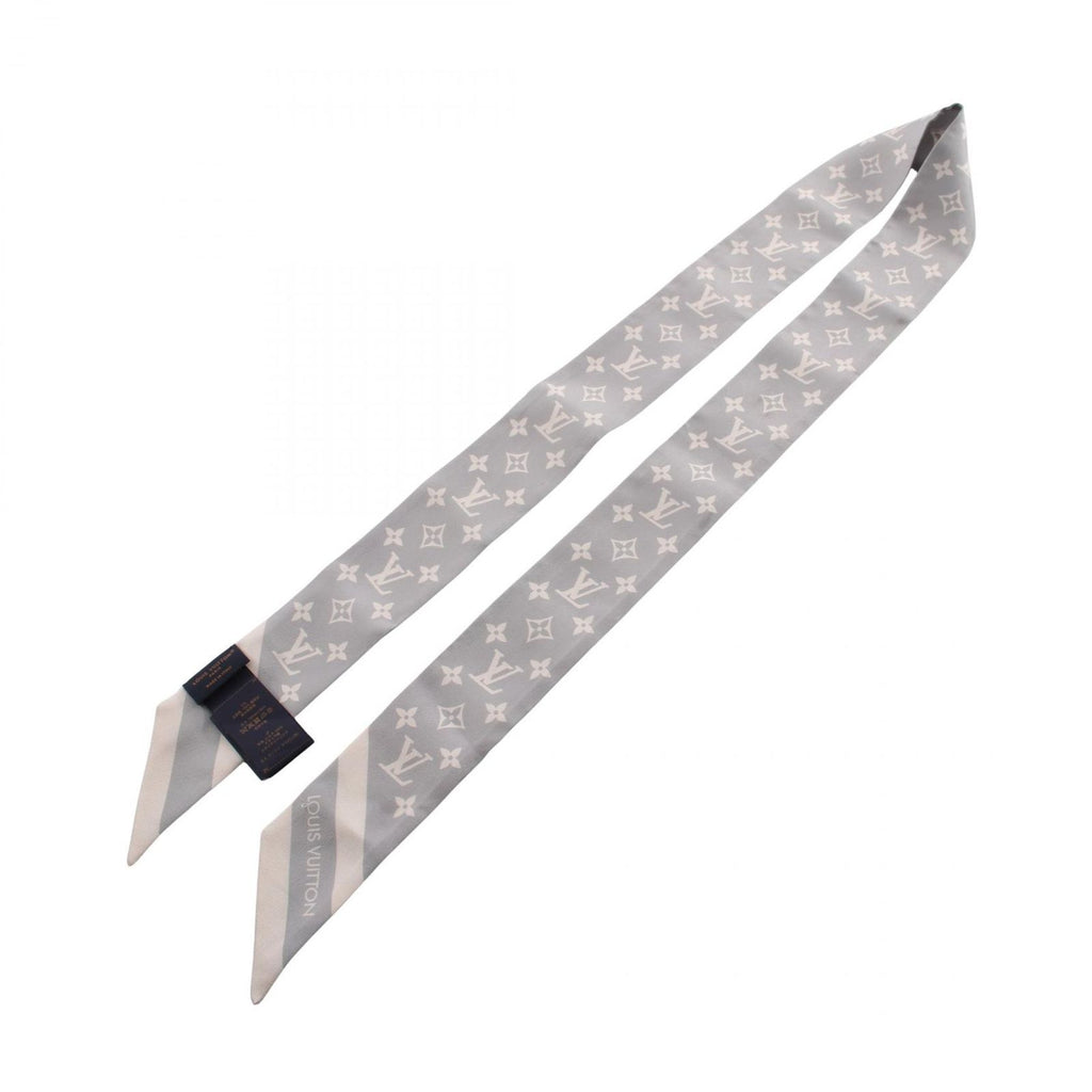 Louis Vuitton Scarf Bandeau BB Monogram Silhouette Gray Ribbon Silk — view 3