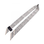Louis Vuitton Scarf Bandeau BB Monogram Silhouette Gray Ribbon Silk — view 3