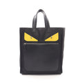 Fendi Tote Bugs Monster Black Nylon Leather