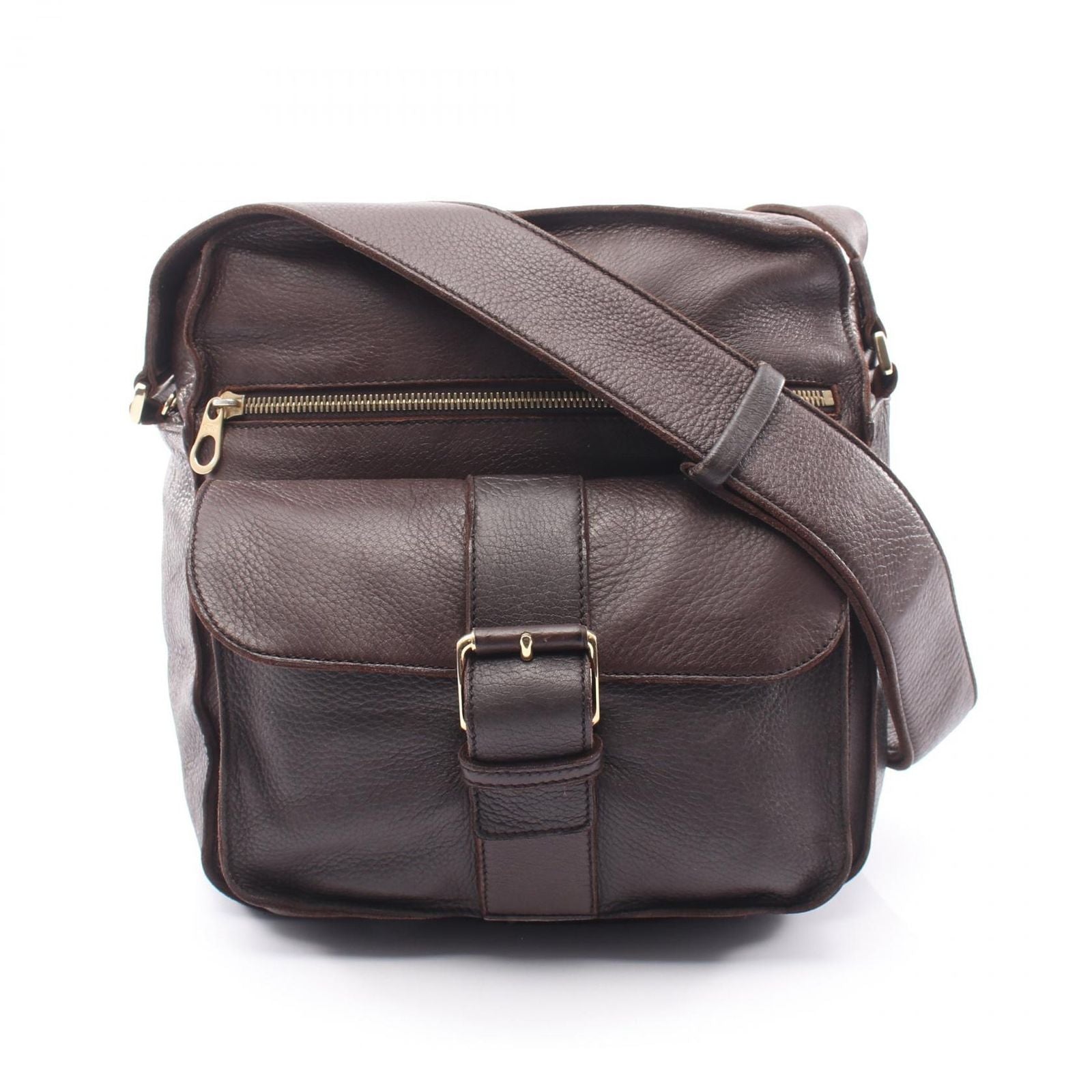 Bottega Veneta Shoulder Bag Brown Leather