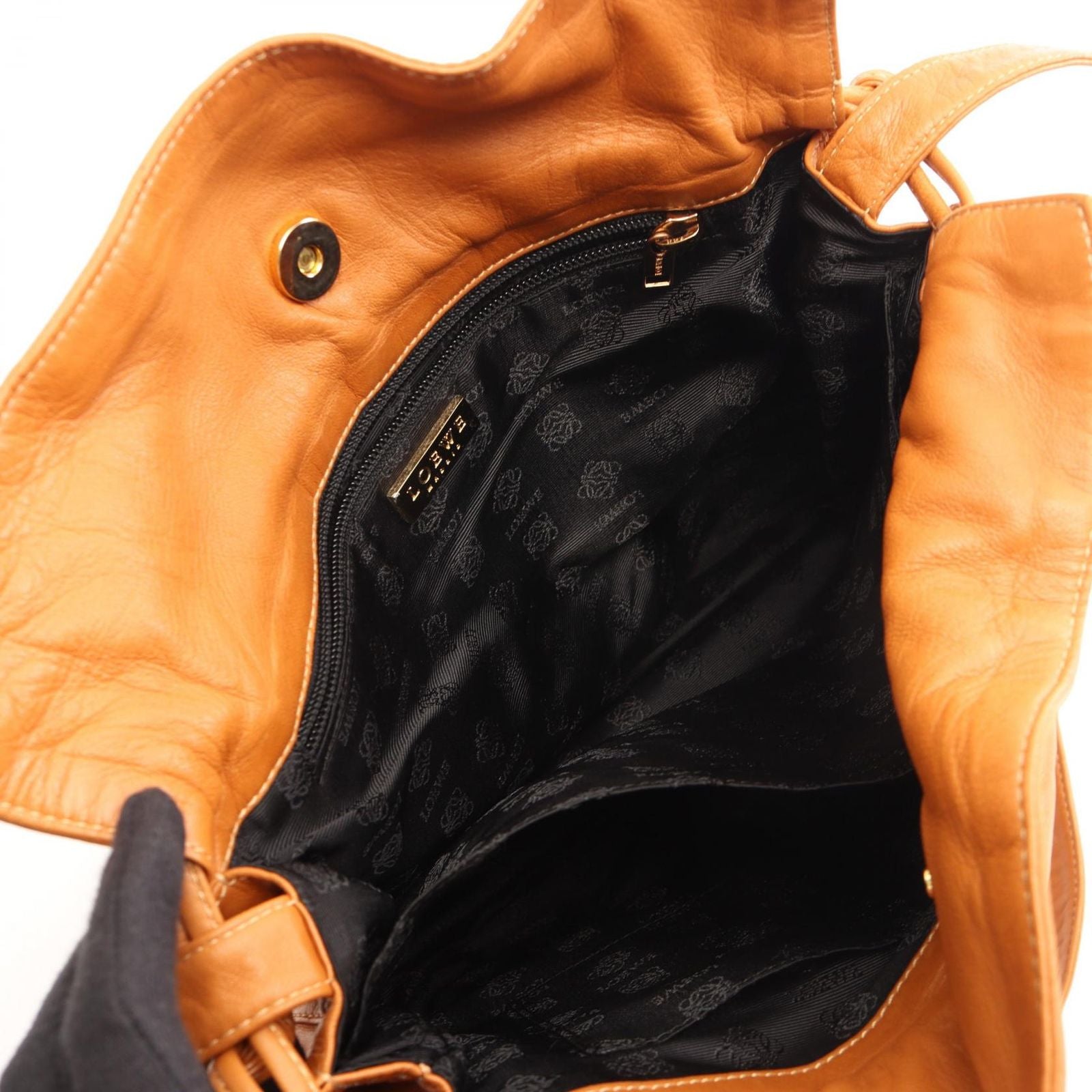 Loewe Shoulder Bag Anagram Brown Leather — view 3