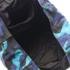 Prada Tote Triangle Logo Camouflage 2-Way Blue Black Nylon Saffiano Leather — view 3