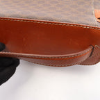 Celine Handbag Macadam Brown Canvas Leather Vanity — view 8