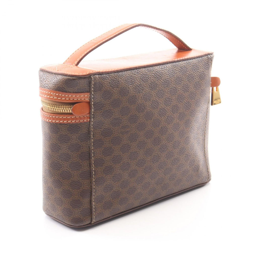 Celine Handbag Macadam Brown Canvas Leather Vanity — view 2