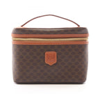 Celine Handbag Macadam Brown Canvas Leather Vanity