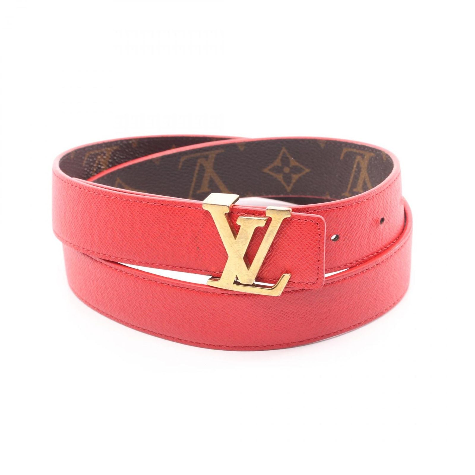 Louis Vuitton Belt Ceinture Initial Gold Reversible Leather — view 5