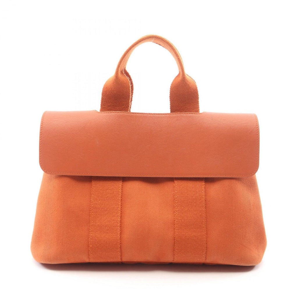 Hermes Handbag Valparaiso PM Potiron Leather Canvas